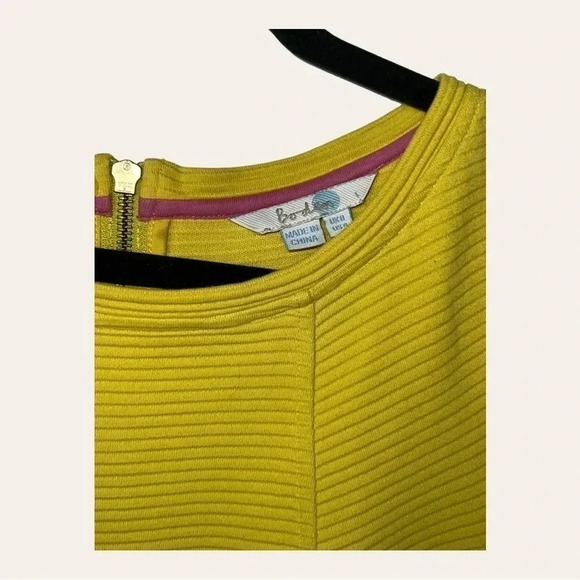 0506W.. BODEN‎ BLOUSE 3/4 SLEEVES LIME YELLOW IN COLOR ZIPPERED POCKETS - Picture 8 of 12